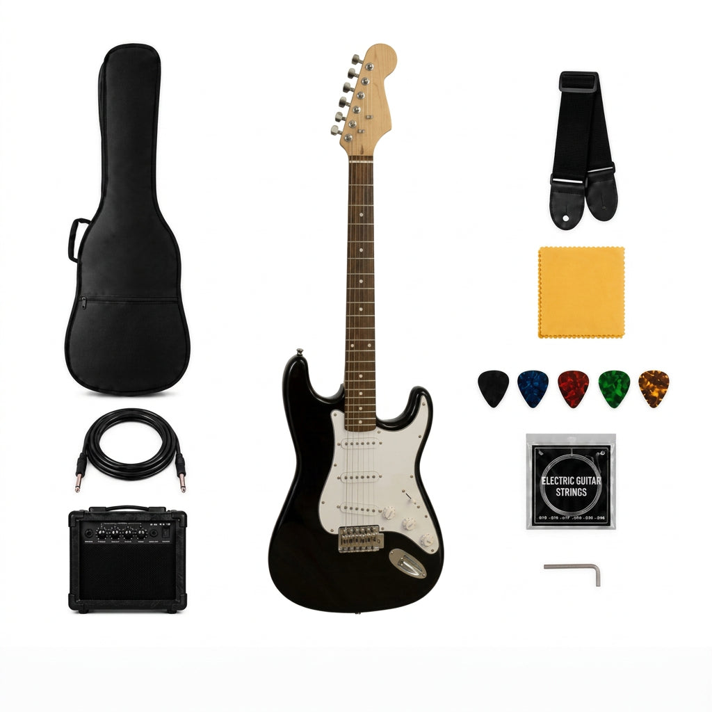 Electric Guitar – Echo Black – SNEG220 with Package