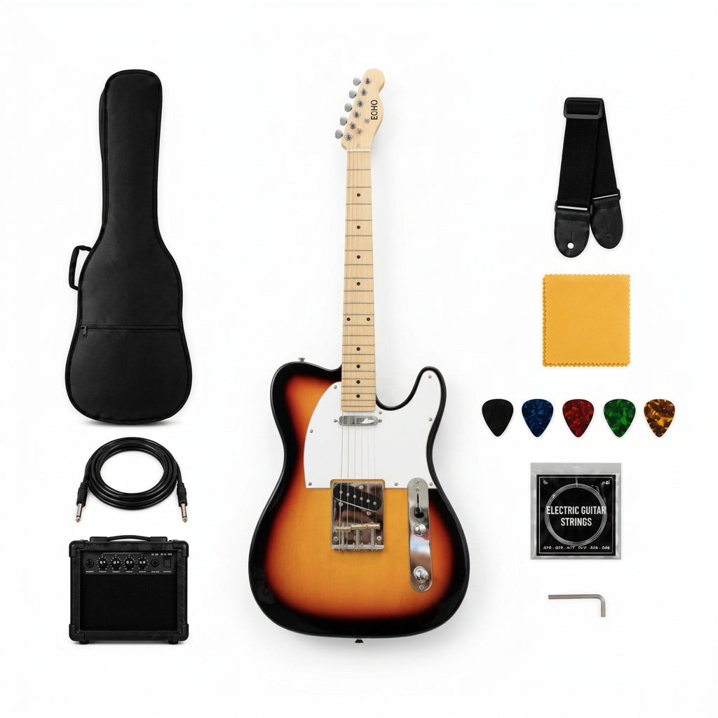 Electric Guitar – Echo Sunburst – SNTL003 with Package