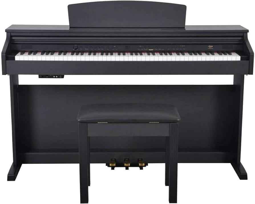 Artesia DP-3+ Digital Piano – 88-Key Weighted Hammer Action with 8 Voices, Recording & 3 Pedals - Rosewood (with bench) - Hawamusical - Lebanon