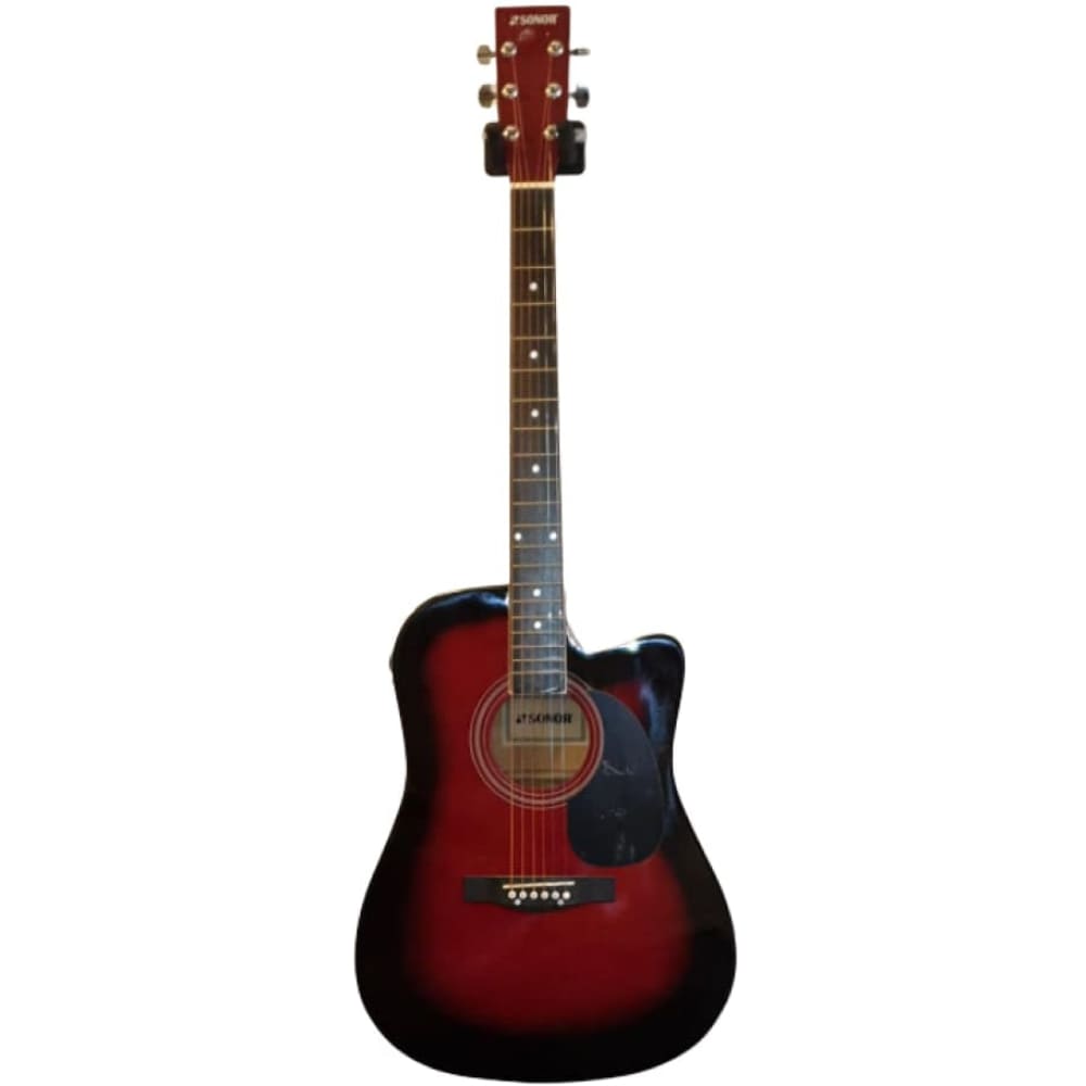 ACOUSTIC GUITAR-SNAG012-RED SUNBURST+EQ-SONOR-Acoustic guitar-Hawamusical-musical instruments-lebanon