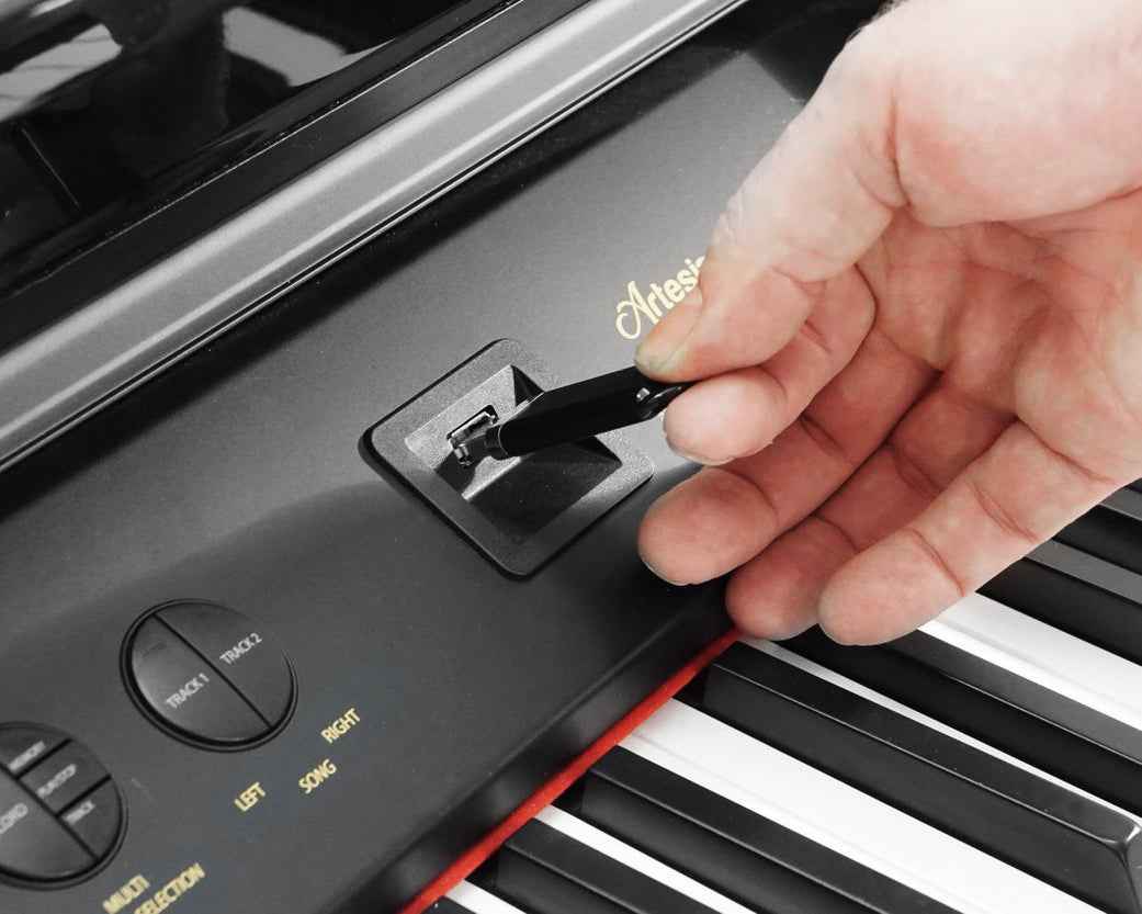 ARTESIA AG30 Digital Grand Piano – Weighted Hammer Action, 130+ Voices, 99+ Rhythms, Bluetooth & Multi-Track Recording for Beginners & Professional - Black - Hawamusical - Lebanon
