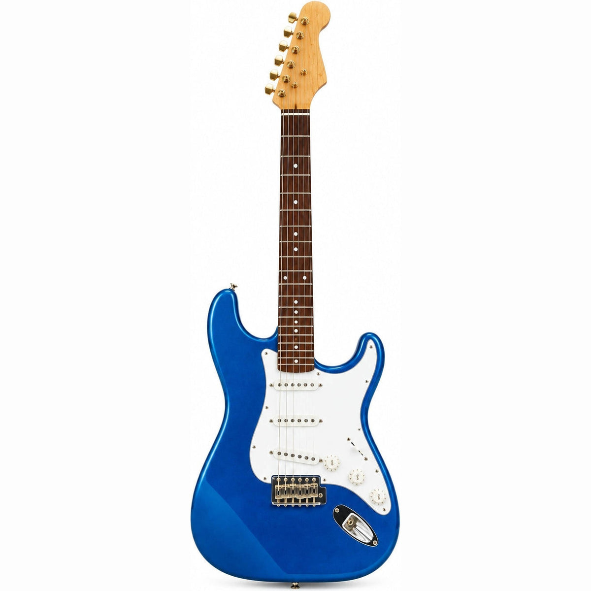 Echo SNGE220 Electric Guitar – Blue Electric Guitar with 15W Amplifier, S-S-S Pickups, Tremolo &amp; Accessories - Hawamusical - Lebanon