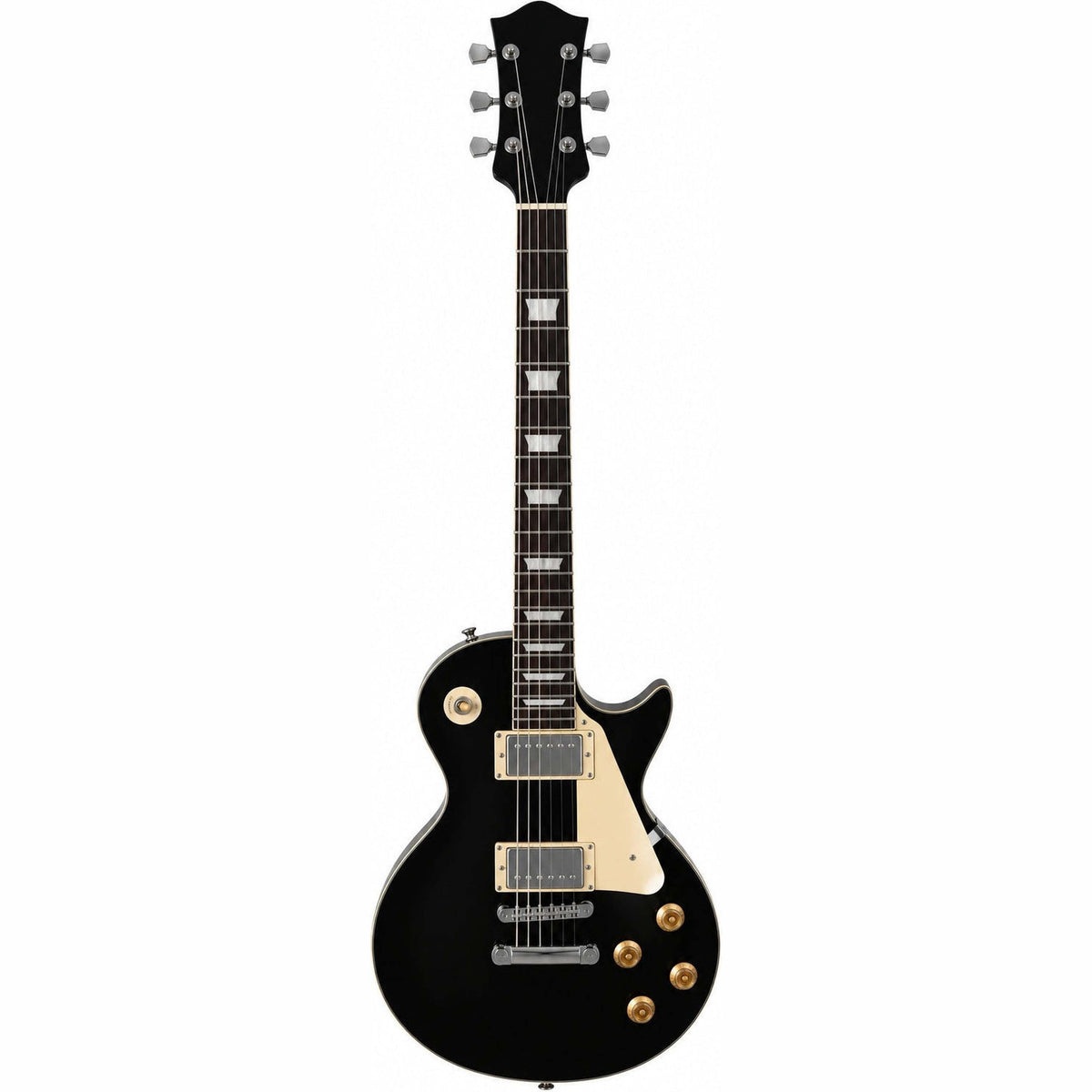 Echo SNEG410 Electric Guitar – Black Les Paul-Style Guitar with 15W Amplifier, 2 Humbuckers & Accessories - Hawamusical - Lebanon