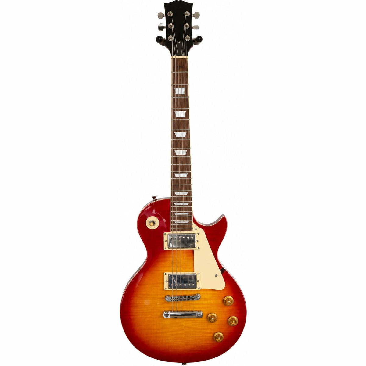 Echo SNEG410 Electric Guitar – Honey Sunburst Les Paul-Style Guitar with 15W Amplifier, 2 Humbuckers & Accessories - Hawamusical - Lebanon