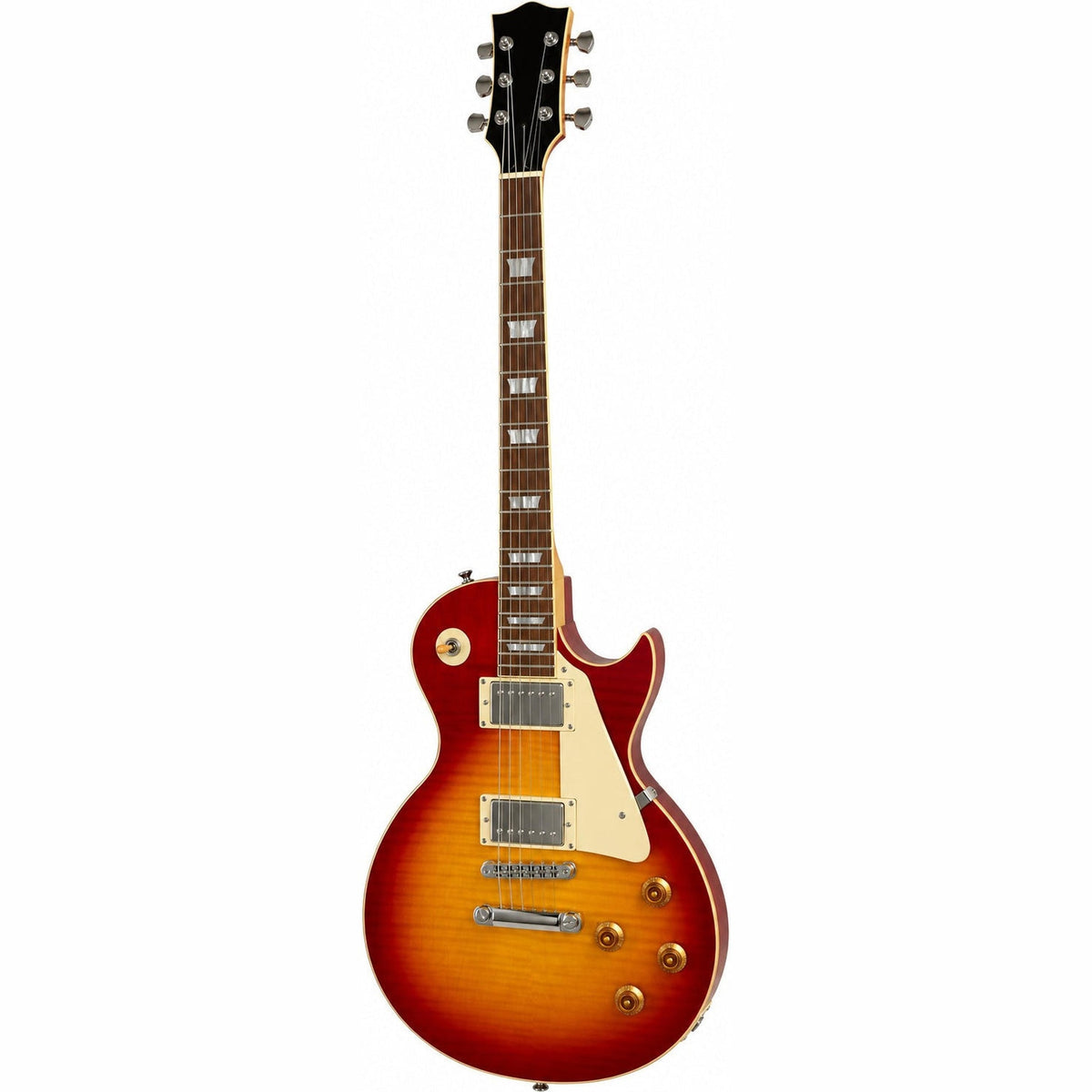 Echo SNEG410 Electric Guitar – Honey Sunburst Les Paul-Style Guitar with 15W Amplifier, 2 Humbuckers & Accessories - Hawamusical - Lebanon