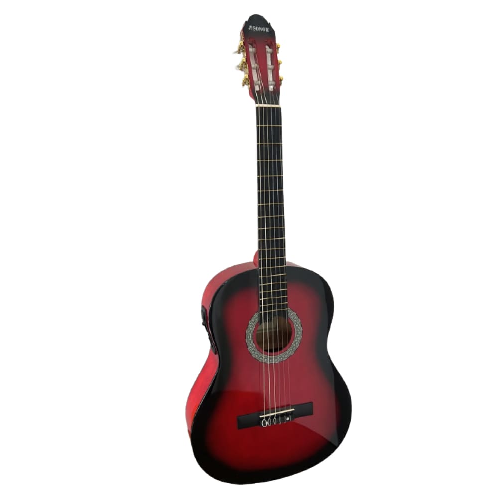 ELECTRO CLASSIC GUITAR-SNCG007-RED SUNBURST-SONOR-Classical Guitar-Hawamusical-musical instruments-lebanon