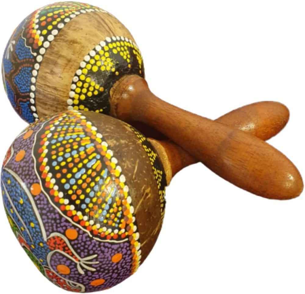 MARACAS - COCONUT - PAINTED - Hawamusical - Lebanon