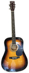 ACOUSTIC GUITAR-SNAG012-CUTAWAY-SUNBURST+EQ-ECHO