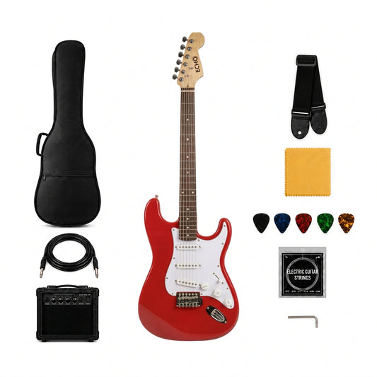 Electric Guitar – Echo Red – SNEG220 with Package