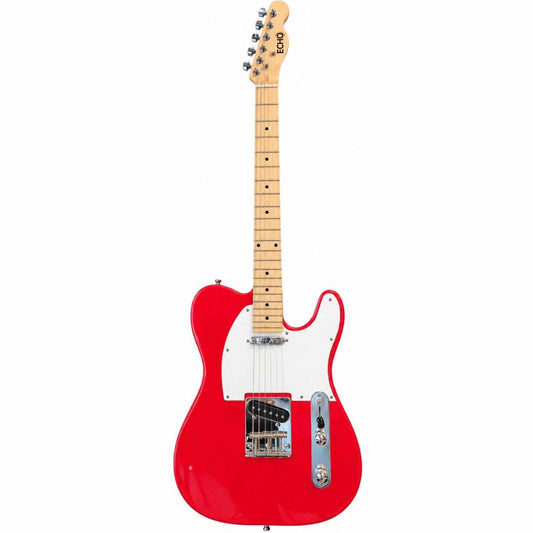 Echo SNTL001 Electric Guitar – Red Electric Guitar with Paulownia Body, Maple Neck & Maple Fingerboard