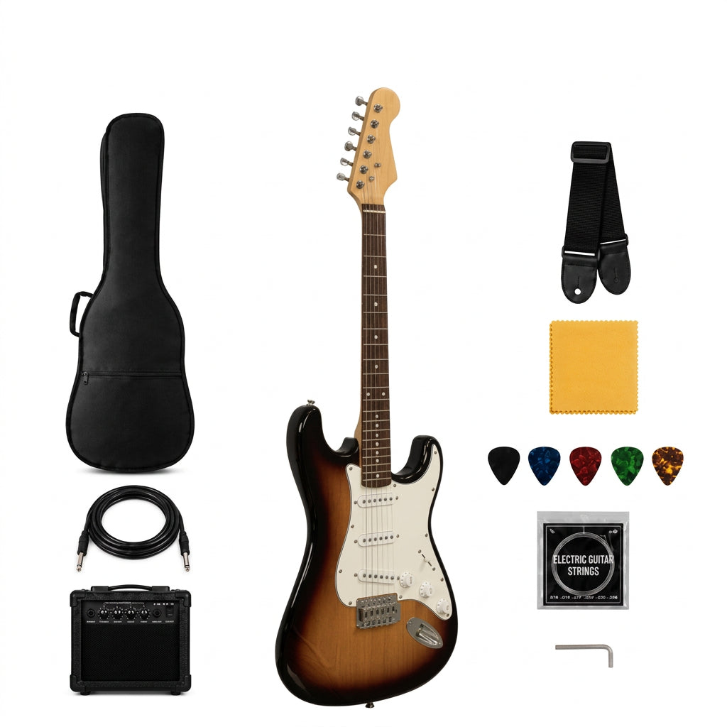 Electric Guitar – ECHO Sunburst – SNEG220 with Package